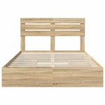 Casa si Gradina - Mobilier - Paturi si accesorii - Paturi - Pat cu storage Stejar Sonoma 160 x 200 cm Lemn compozit - Infinity.ro