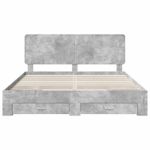Casa si Gradina - Mobilier - Paturi si accesorii - Paturi - Cadru de pat cu sertar Gri din beton 180 x 200 cm Lemn compozit - Infinity.ro