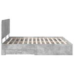 Casa si Gradina - Mobilier - Paturi si accesorii - Paturi - Cadru de pat cu sertar Gri din beton 180 x 200 cm Lemn compozit - Infinity.ro