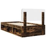 Casa si Gradina - Mobilier - Paturi si accesorii - Paturi - Cadru de pat Stejar fumuriu 100 x 200 cm Lemn de pin masiv - Infinity.ro