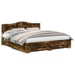 Casa si Gradina - Mobilier - Paturi si accesorii - Paturi - Cadru de pat Stejar fumuriu 200 x 200 cm Lemn compozit - Infinity.ro