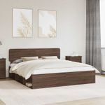 Casa si Gradina - Mobilier - Paturi si accesorii - Paturi - Cadru de pat Stejar inchis 180 x 200 cm Lemn de pin masiv - Infinity.ro