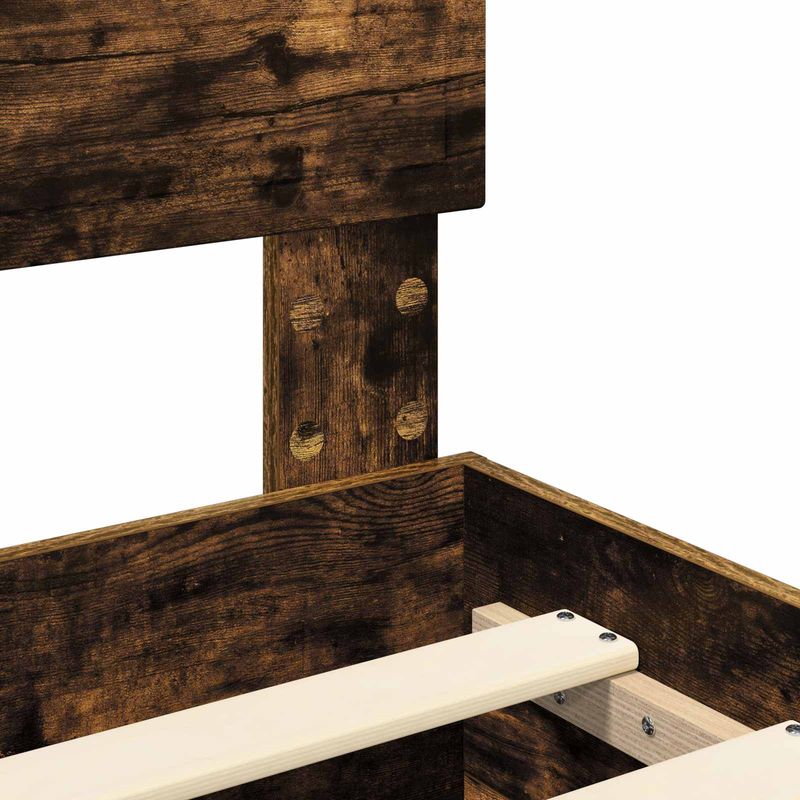 Casa si Gradina - Mobilier - Paturi si accesorii - Paturi - Cadru de pat Stejar fumuriu 200 x 200 cm Lemn compozit - Infinity.ro