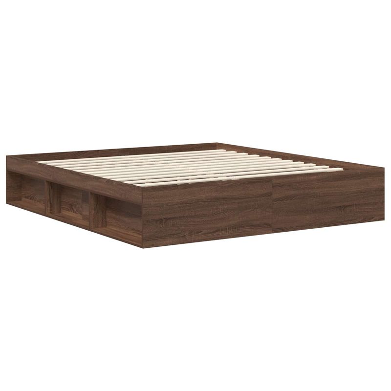 Casa si Gradina - Mobilier - Paturi si accesorii - Paturi - Cadru de pat Stejar inchis 180 x 200 cm Lemn de pin masiv - Infinity.ro