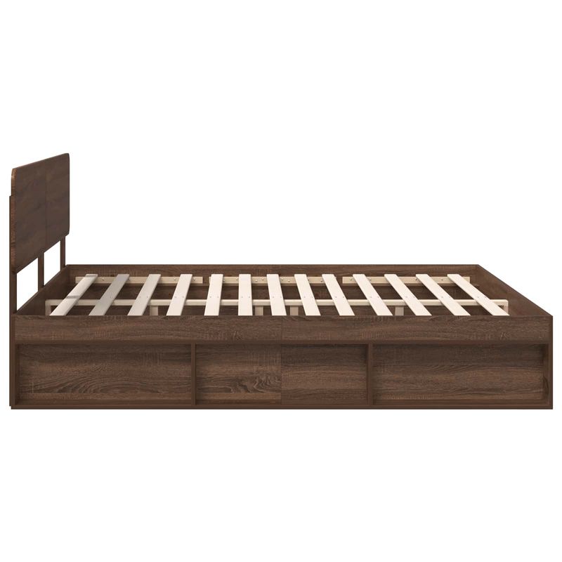 Casa si Gradina - Mobilier - Paturi si accesorii - Paturi - Cadru de pat Stejar inchis 180 x 200 cm Lemn de pin masiv - Infinity.ro