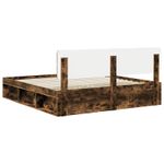 Casa si Gradina - Mobilier - Paturi si accesorii - Paturi - Cadru de pat Stejar fumuriu 180 x 200 cm Lemn de pin masiv - Infinity.ro