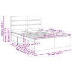 Casa si Gradina - Mobilier - Paturi si accesorii - Paturi - Cadru de pat Stejar fumuriu 140 x 190 cm Lemn de pin masiv - Infinity.ro