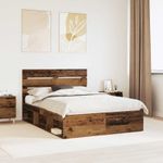 Casa si Gradina - Mobilier - Paturi si accesorii - Paturi - Cadru de pat Lemn vechi 150 x 200 cm Lemn de pin masiv - Infinity.ro