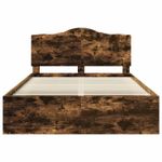 Casa si Gradina - Mobilier - Paturi si accesorii - Paturi - Cadru de pat Stejar fumuriu 150 x 200 cm Lemn de pin masiv - Infinity.ro