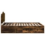 Casa si Gradina - Mobilier - Paturi si accesorii - Paturi - Cadru de pat Stejar fumuriu 150 x 200 cm Lemn de pin masiv - Infinity.ro