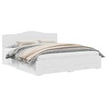 Casa si Gradina - Mobilier - Paturi si accesorii - Paturi - Cadru de pat cu headboard Alb 180 x 200 cm Lemn compozit - Infinity.ro