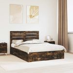 Casa si Gradina - Mobilier - Paturi si accesorii - Paturi - Cadru de pat cu sertar cu headboard cu depozitare Lemn compozit - Infinity.ro