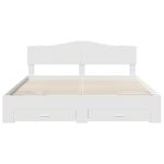 Casa si Gradina - Mobilier - Paturi si accesorii - Paturi - Cadru de pat cu headboard Alb 180 x 200 cm Lemn compozit - Infinity.ro