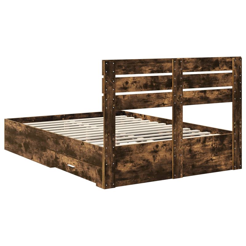Casa si Gradina - Mobilier - Paturi si accesorii - Paturi - Cadru de pat cu sertar cu headboard cu depozitare Lemn compozit - Infinity.ro