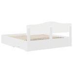 Casa si Gradina - Mobilier - Paturi si accesorii - Paturi - Cadru de pat cu headboard Alb 180 x 200 cm Lemn compozit - Infinity.ro