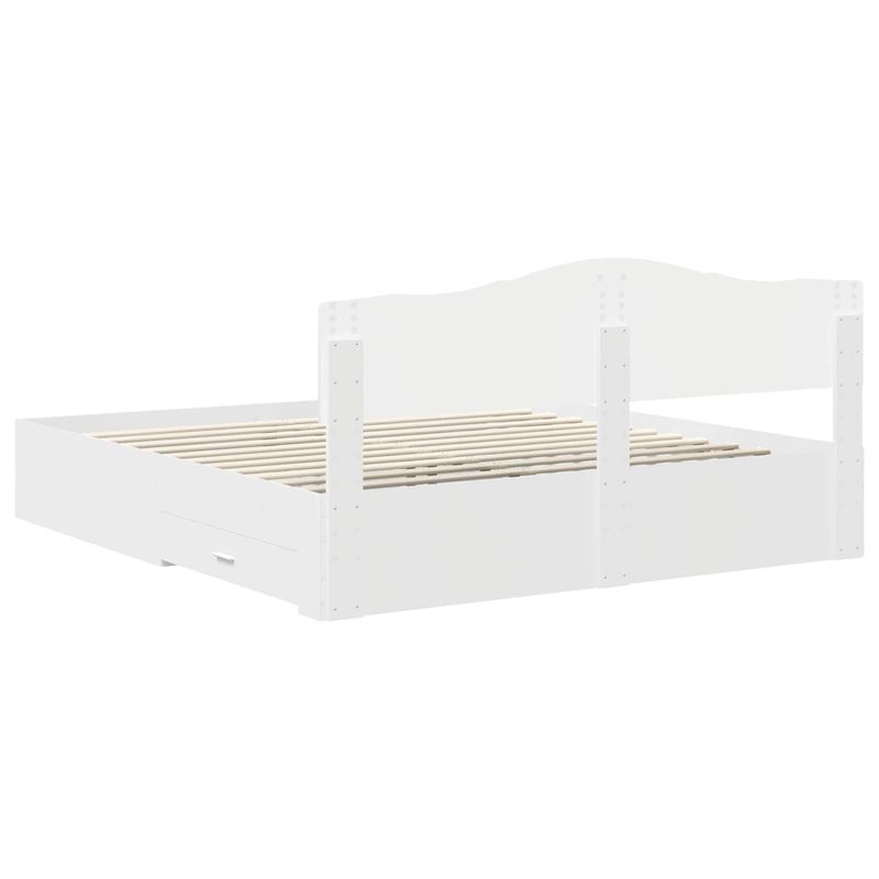 Casa si Gradina - Mobilier - Paturi si accesorii - Paturi - Cadru de pat cu headboard Alb 180 x 200 cm Lemn compozit - Infinity.ro