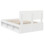 Casa si Gradina - Mobilier - Paturi si accesorii - Paturi - Cadru de pat cu headboard Alb 135 x 190 cm Lemn de pin masiv - Infinity.ro
