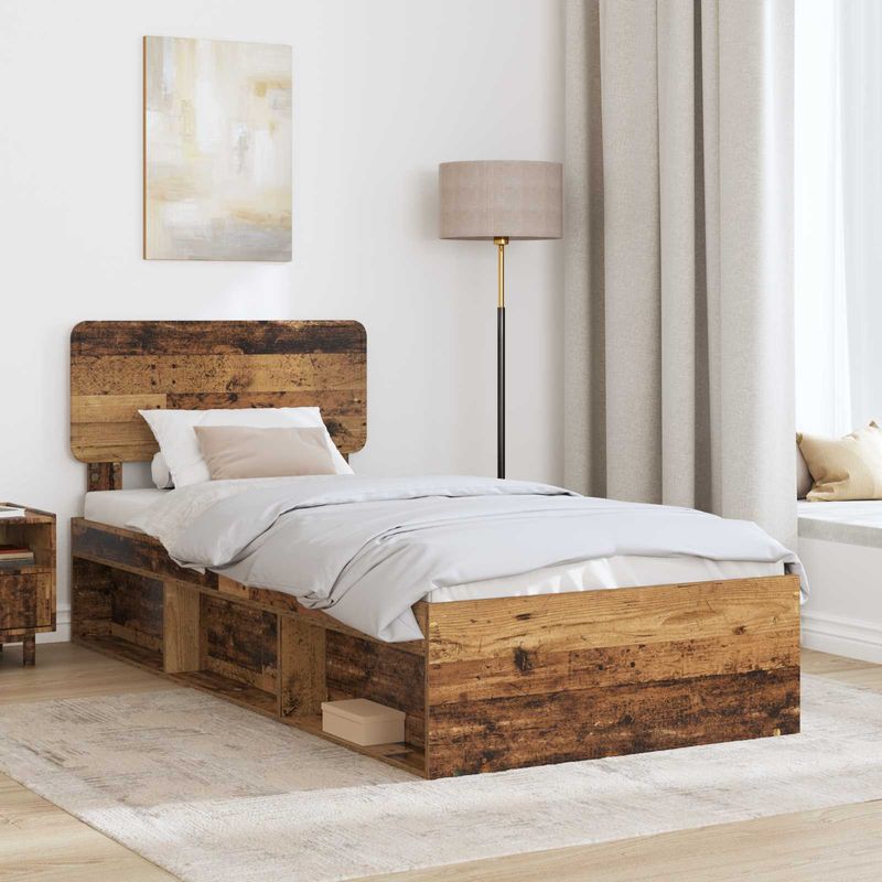 Casa si Gradina - Mobilier - Paturi si accesorii - Paturi - Cadru de pat Lemn vechi 90 x 190 cm Lemn de pin masiv - Infinity.ro