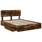 Casa si Gradina - Mobilier - Paturi si accesorii - Paturi - Cadru de pat cu sertar cu headboard cu depozitare Lemn compozit - Infinity.ro
