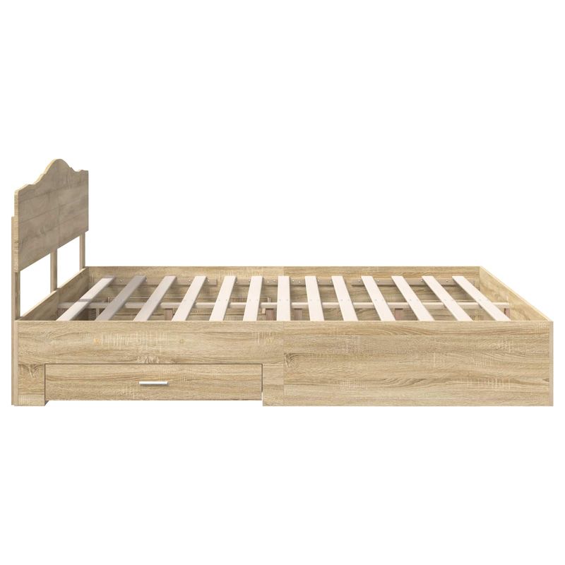 Casa si Gradina - Mobilier - Paturi si accesorii - Paturi - Cadru de pat cu sertar Stejar Sonoma 180 x 200 cm Lemn compozit - Infinity.ro