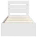 Casa si Gradina - Mobilier - Paturi si accesorii - Paturi - Cadru de pat cu headboard Alb 100 x 200 cm Lemn de pin masiv - Infinity.ro