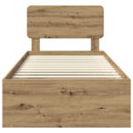 Casa si Gradina - Mobilier - Paturi si accesorii - Paturi - Cadru de pat Stejar artizanal 100 x 200 cm Lemn de pin masiv - Infinity.ro