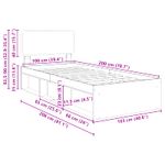 Casa si Gradina - Mobilier - Paturi si accesorii - Paturi - Cadru de pat Stejar artizanal 100 x 200 cm Lemn de pin masiv - Infinity.ro