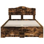 Casa si Gradina - Mobilier - Paturi si accesorii - Paturi - Cadru de pat Stejar fumuriu 135 x 190 cm Lemn compozit - Infinity.ro