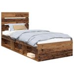 Casa si Gradina - Mobilier - Paturi si accesorii - Paturi - Cadru de pat Lemn vechi 90 x 200 cm Lemn de pin masiv - Infinity.ro
