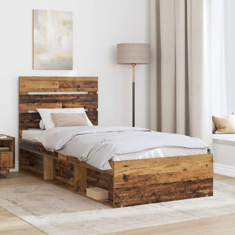 Casa si Gradina - Mobilier - Paturi si accesorii - Paturi - Cadru de pat Lemn vechi 100 x 200 cm Lemn de pin masiv - Infinity.ro