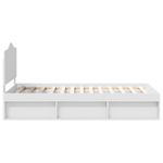 Casa si Gradina - Mobilier - Paturi si accesorii - Paturi - Cadru de pat cu headboard Alb 75 x 190 cm Lemn de pin masiv - Infinity.ro