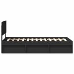 Casa si Gradina - Mobilier - Paturi si accesorii - Paturi - Cadru de pat cu headboard Negru 90 x 190 cm Lemn de pin masiv - Infinity.ro