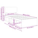 Casa si Gradina - Mobilier - Paturi si accesorii - Paturi - Cadru de pat cu headboard Negru 90 x 190 cm Lemn de pin masiv - Infinity.ro