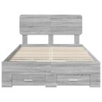 Casa si Gradina - Mobilier - Paturi si accesorii - Paturi - Cadru de pat cu headboard Gri Sonoma 120 x 200 cm Lemn compozit - Infinity.ro