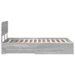 Casa si Gradina - Mobilier - Paturi si accesorii - Paturi - Cadru de pat cu headboard Gri Sonoma 120 x 200 cm Lemn compozit - Infinity.ro