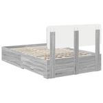 Casa si Gradina - Mobilier - Paturi si accesorii - Paturi - Cadru de pat cu headboard Gri Sonoma 120 x 200 cm Lemn compozit - Infinity.ro