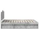 Casa si Gradina - Mobilier - Paturi si accesorii - Paturi - Cadru de pat cu headboard Beton 140 x 200 cm Lemn de pin masiv - Infinity.ro