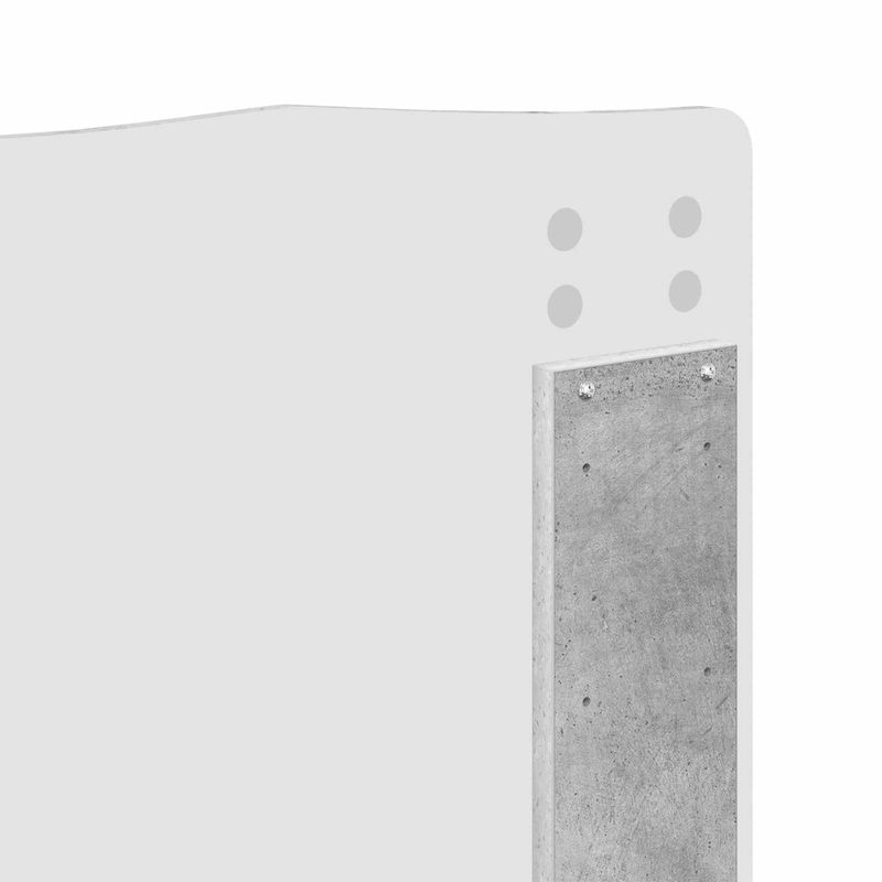 Casa si Gradina - Mobilier - Paturi si accesorii - Paturi - Cadru de pat cu headboard Beton 140 x 200 cm Lemn de pin masiv - Infinity.ro