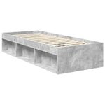 Casa si Gradina - Mobilier - Paturi si accesorii - Paturi - Cadru de pat Gri Concret 75 x 190 cm Lemn de pin masiv - Infinity.ro
