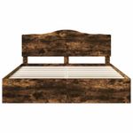 Casa si Gradina - Mobilier - Paturi si accesorii - Paturi - Cadru de pat Stejar fumuriu 180 x 200 cm Lemn de pin masiv - Infinity.ro