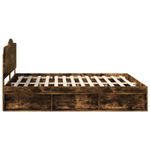 Casa si Gradina - Mobilier - Paturi si accesorii - Paturi - Cadru de pat Stejar fumuriu 180 x 200 cm Lemn de pin masiv - Infinity.ro