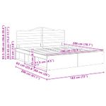 Casa si Gradina - Mobilier - Paturi si accesorii - Paturi - Cadru de pat Stejar fumuriu 180 x 200 cm Lemn de pin masiv - Infinity.ro
