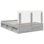 Casa si Gradina - Mobilier - Paturi si accesorii - Paturi - Cadru de pat Gri Sonoma 160 x 200 cm Lemn de pin masiv - Infinity.ro