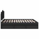 Casa si Gradina - Mobilier - Paturi si accesorii - Paturi - Cadru de pat cu headboard Negru 180 x 200 cm Lemn de pin masiv - Infinity.ro