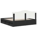 Casa si Gradina - Mobilier - Paturi si accesorii - Paturi - Cadru de pat cu headboard Negru 180 x 200 cm Lemn de pin masiv - Infinity.ro
