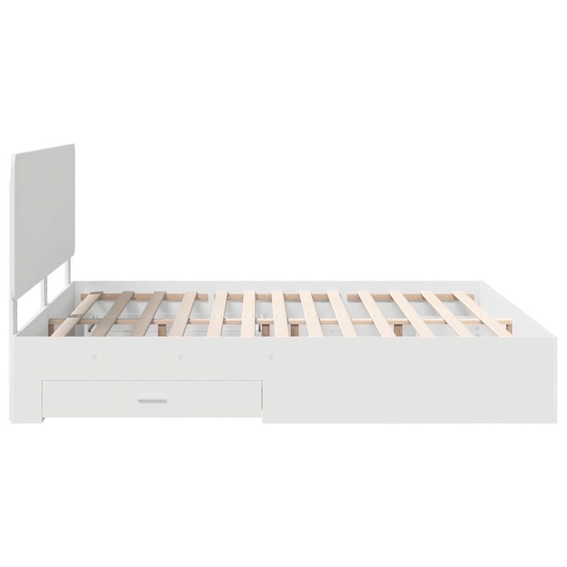 Casa si Gradina - Mobilier - Paturi si accesorii - Paturi - Cadru de pat cu headboard Alb 180 x 200 cm Lemn compozit - Infinity.ro