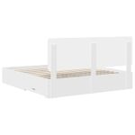 Casa si Gradina - Mobilier - Paturi si accesorii - Paturi - Cadru de pat cu headboard Alb 180 x 200 cm Lemn compozit - Infinity.ro