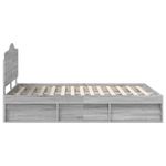 Casa si Gradina - Mobilier - Paturi si accesorii - Paturi - Cadru de pat Gri Sonoma 140 x 190 cm Lemn de pin masiv - Infinity.ro