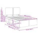 Casa si Gradina - Mobilier - Paturi si accesorii - Paturi - Cadru de pat cu headboard Negru 120 x 200 cm Lemn de pin masiv - Infinity.ro