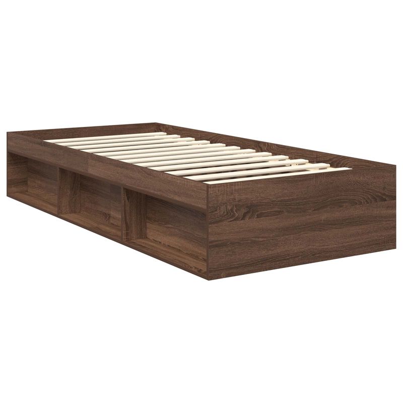 Casa si Gradina - Mobilier - Paturi si accesorii - Paturi - Cadru de pat Stejar inchis 90 x 200 cm Lemn de pin masiv - Infinity.ro